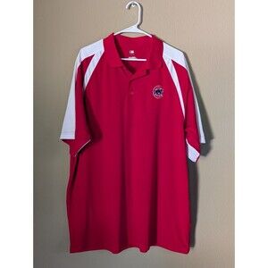 Chicago Cubs MLB Genuine Merchandise Baseball Red White Polo Shirt Size XL